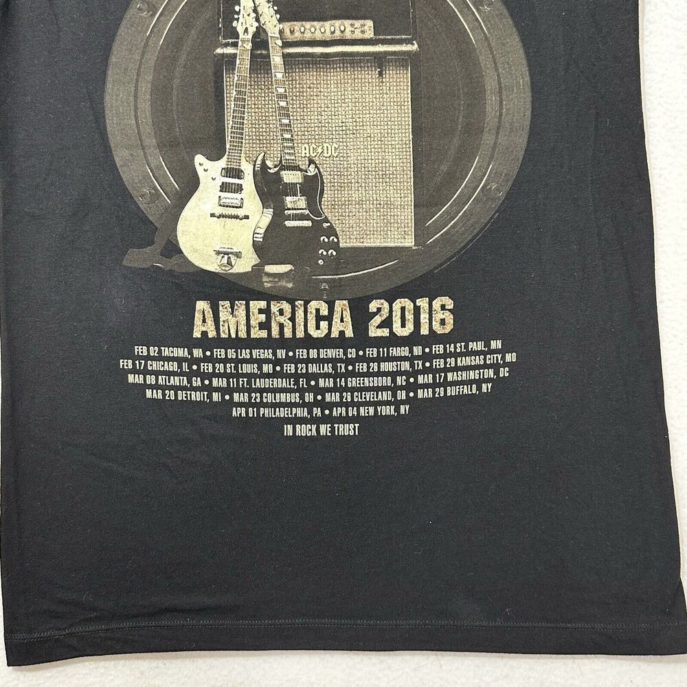 AC/DC Adult Small Rock Or Bust America 2016 Tour Tee Band Graphic T Shirt - Picture 12 of 12